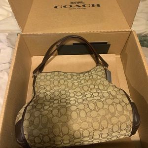 Coach Signature Jacquard Shoulder Bag